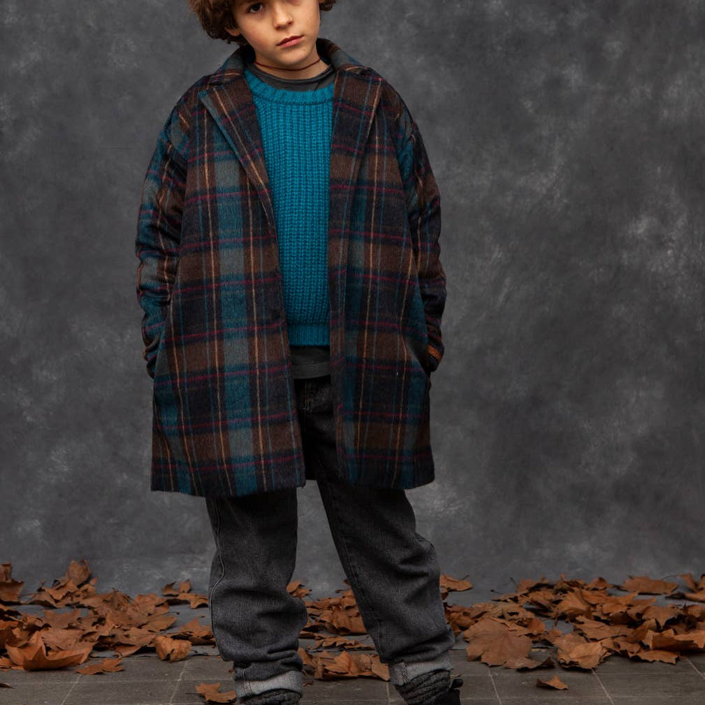 Oversize Checked Trench Coat | TOCOTO VINTAGE