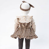 Tocoto Vintage Ruffled Yoke Bodysuit Pink