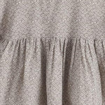Grey Floral Ruffle Sleeve Shirt, detail