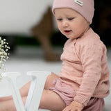 Children's hat made of knitted cotton, elastic! Made in PL: Beige / 1-2 yo