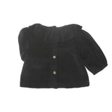 Velvet Ruffle T-Shirt Baby Ciruela