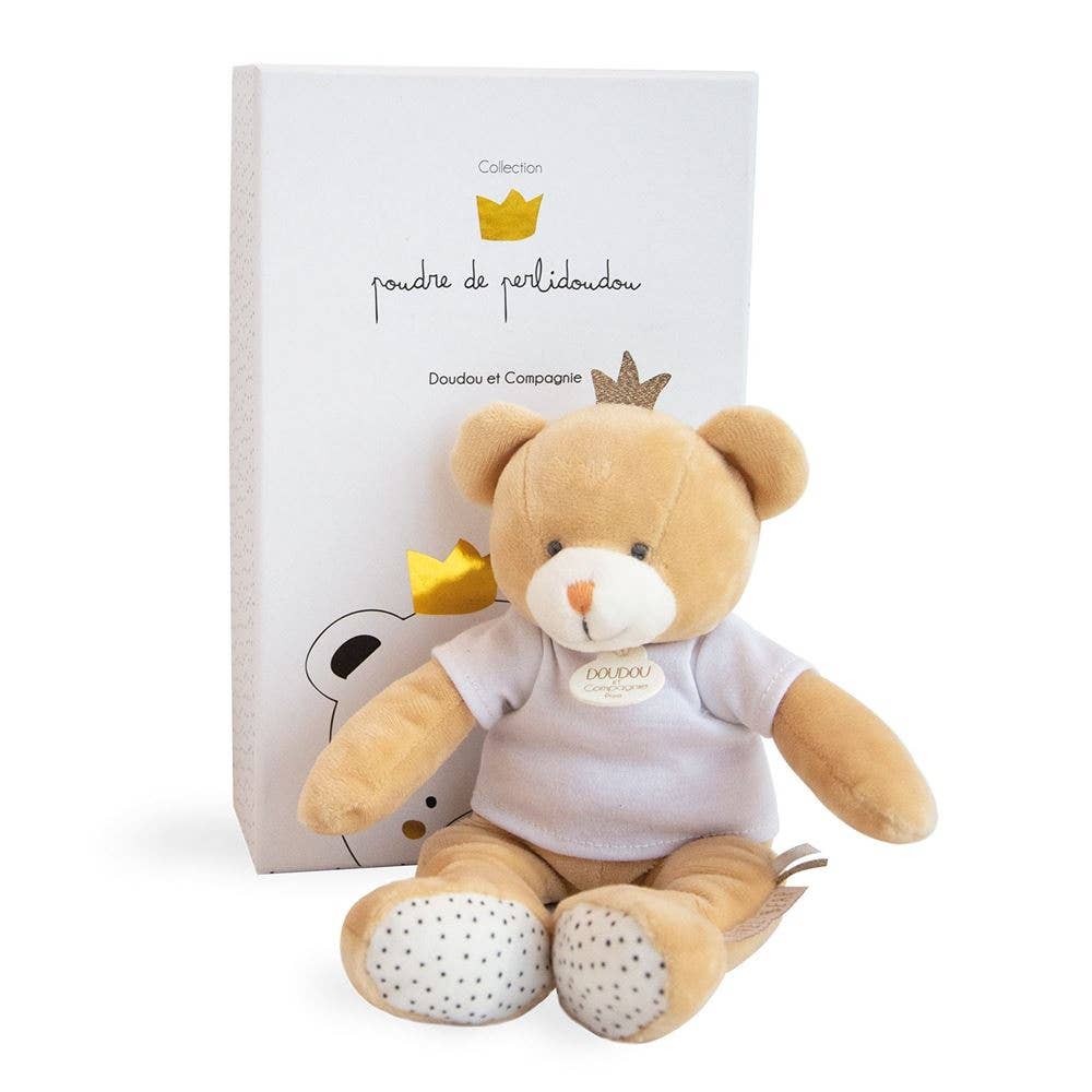 Doudou et Compagnie King Bear Plush with Gold Crown