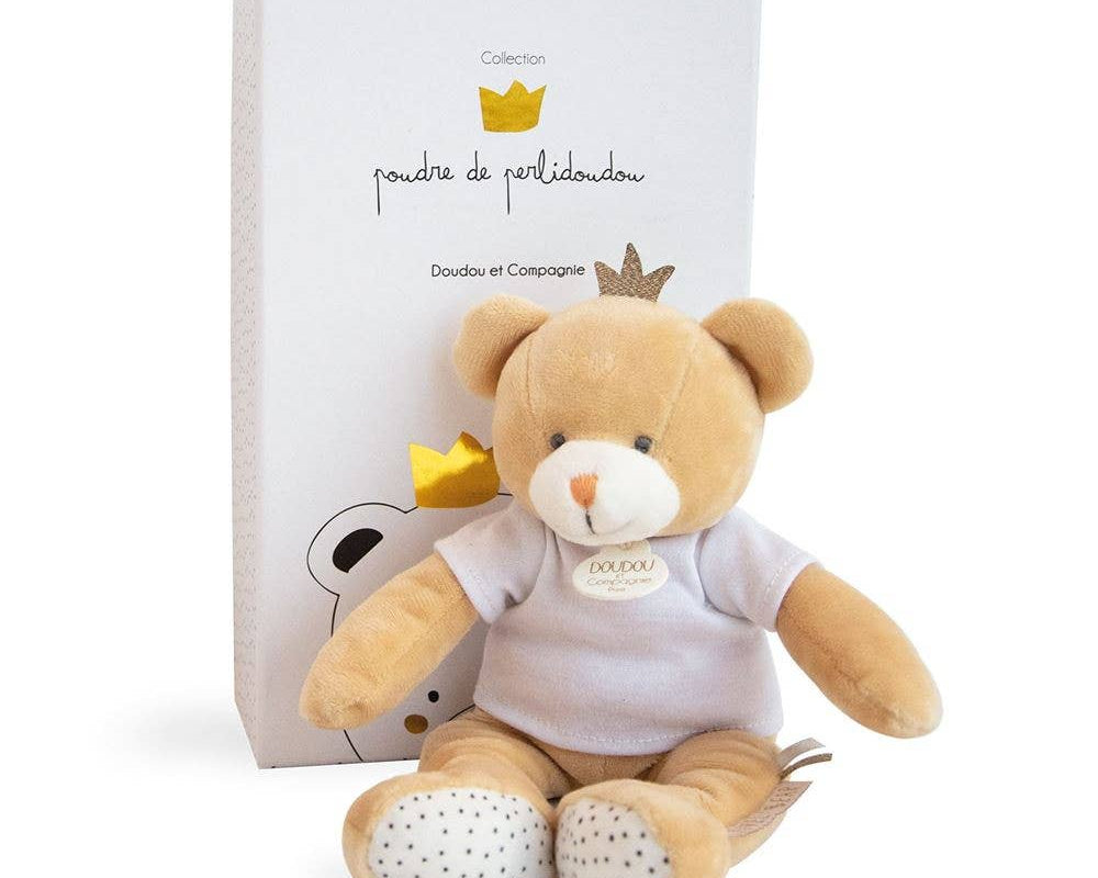 Doudou et Compagnie King Bear Plush with Gold Crown