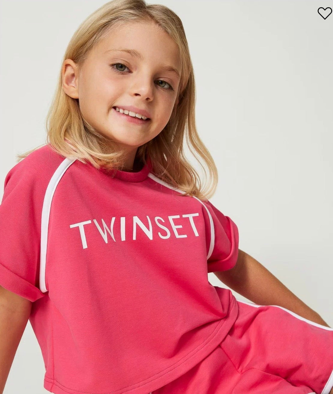 Twinset Cotton plush T-shirt and shorts - CapuletKids