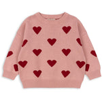 Konges Slojd Lapis Knit Blouse Pink Hearts