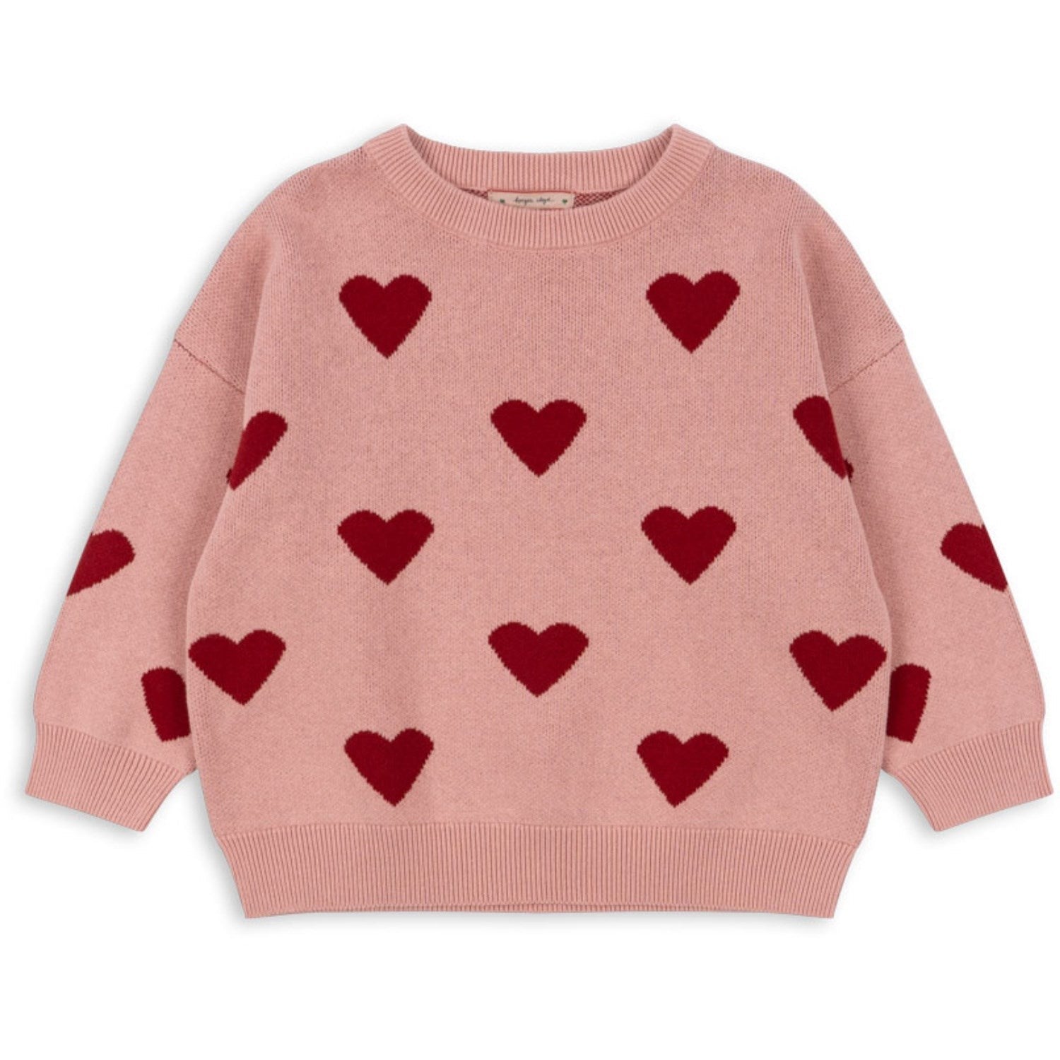 Konges Slojd Lapis Knit Blouse Pink Hearts