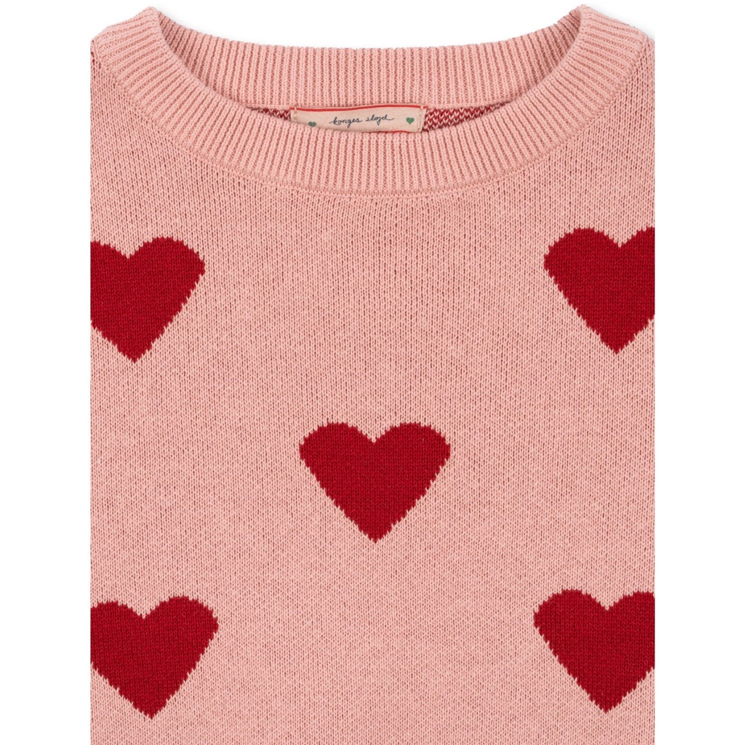 Konges Slojd Lapis Knit Blouse Pink Hearts