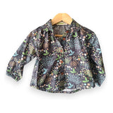 Brown Floral Print Blouse | AIMAMA