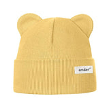 Children's hat made of knitted cotton, elastic! Made in PL: Beige / 3-5 yo