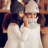 Dark Grey Hat & Snood Set | ANDER - CapuletKids