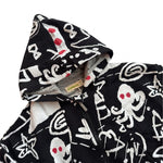 Deep Sea Abstract Hoodie, hood detail