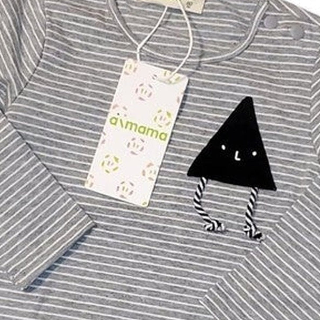 Grey & White Striped Longsleeve, detail