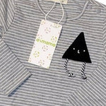 Grey & White Striped Longsleeve, detail
