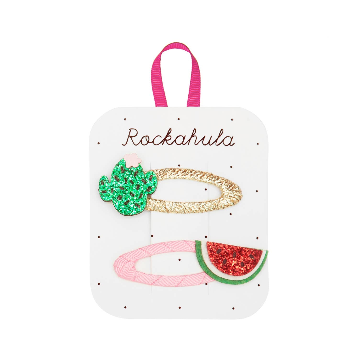 Glitter Cactus and Watermelon Clips - CapuletKids