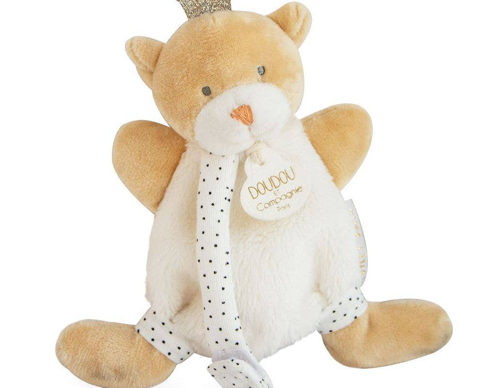 King Baby Bear Plush with Gold Crown and Polka-Dot Ties