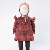 Baby Gingham Dress Dark Pink