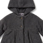 Hooded Wool Baby Coat, detail