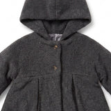 Hooded Wool Baby Coat, detail