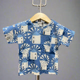 YELL-OH!.2 pieces set- Children's cotton Set Yell-oh Blue Marina