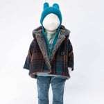 Check Coat With Furry Lining | TOCOTO VINTAGE - CapuletKids