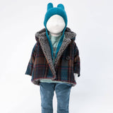 Check Coat With Furry Lining | TOCOTO VINTAGE - CapuletKids