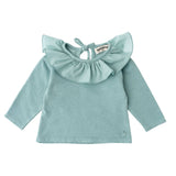 Baby T-Shirt With Voile Collar W51722: Pink