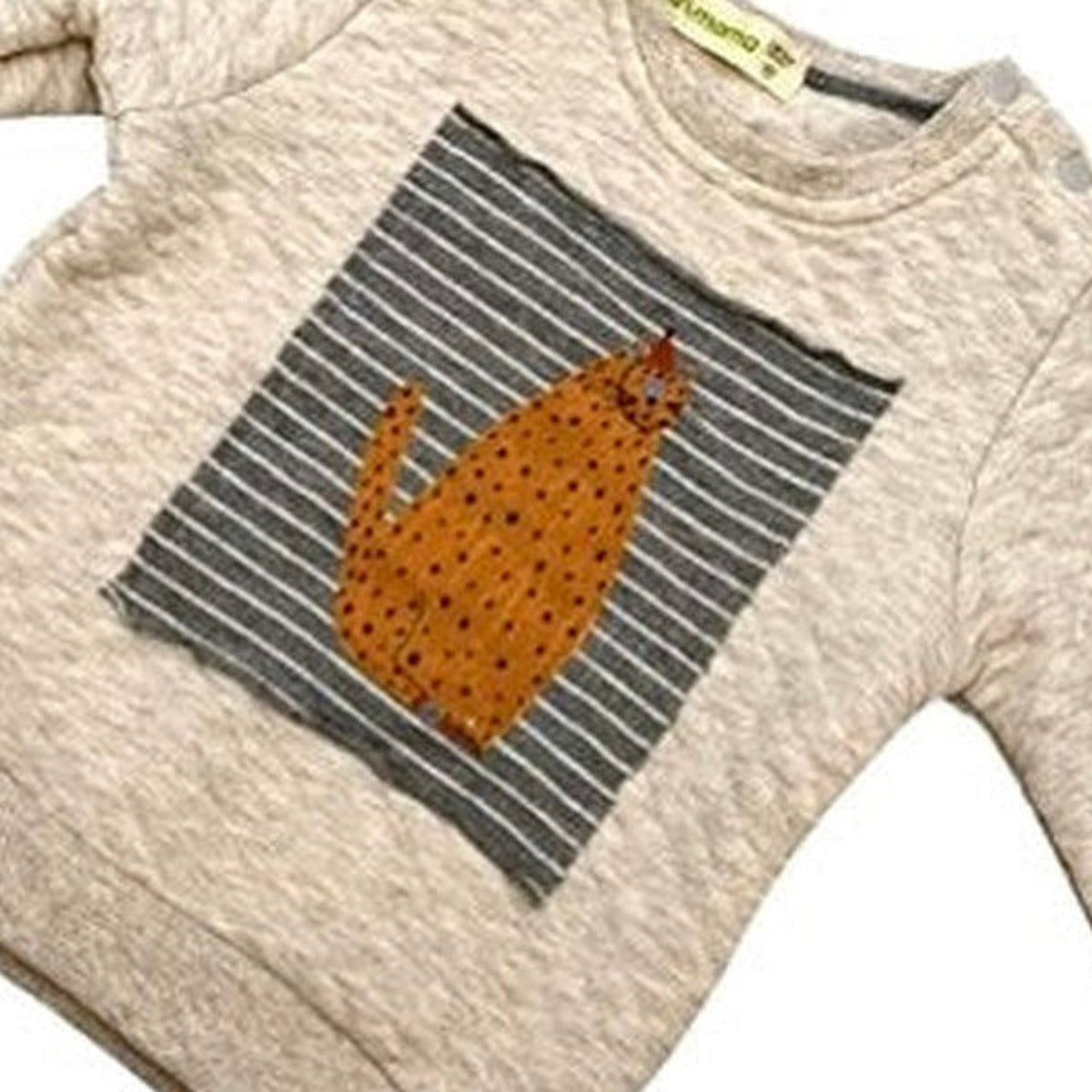 Abstract Leopard Crewneck, patch detail