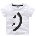 White Smiley Face Tee, front