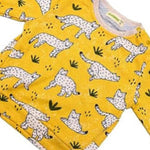 Yellow leopard print, close up