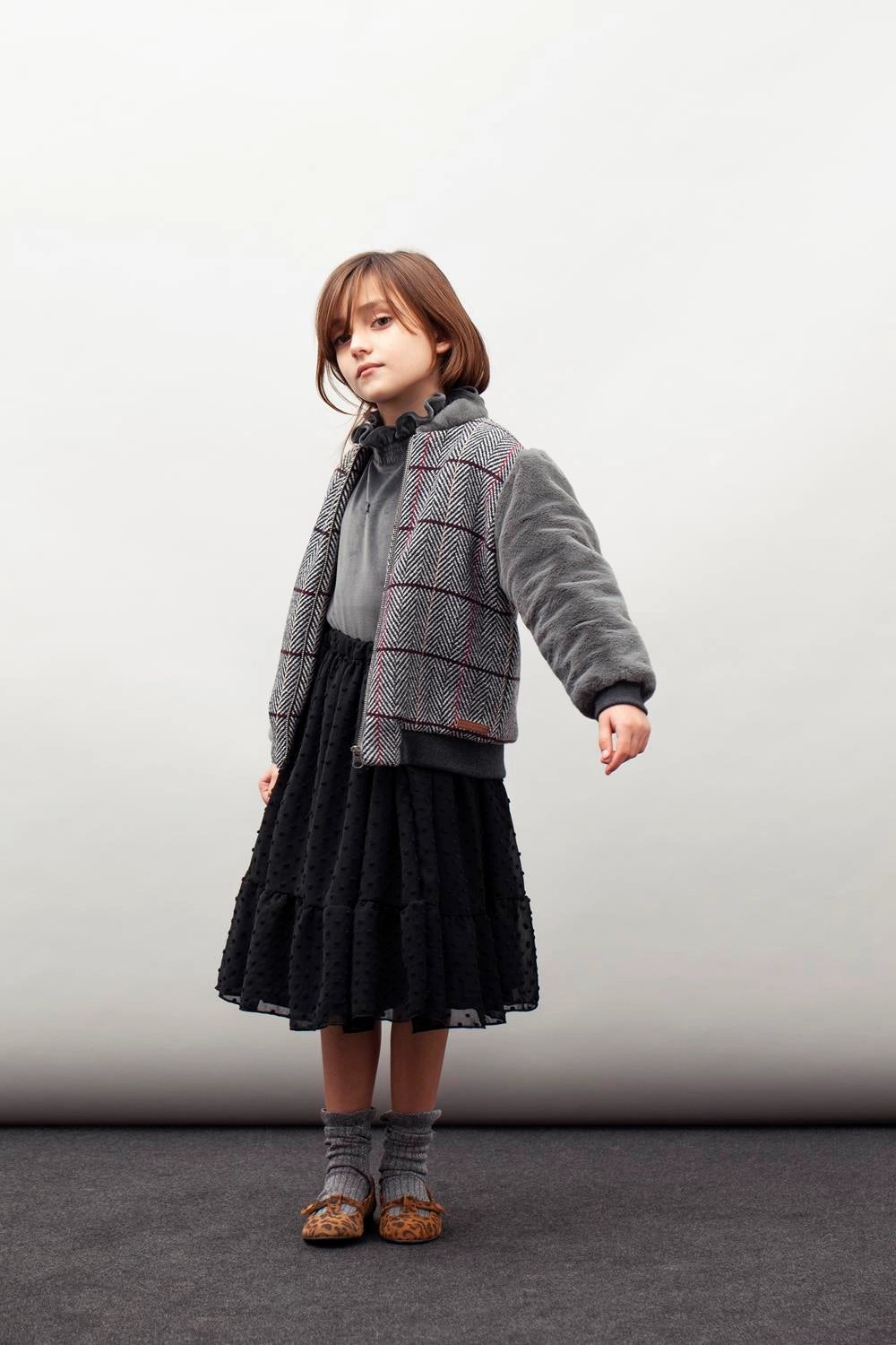 Fur Lining Sleeves Jacket | TOCOTO VINTAGE