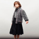 Girls Jacket Fur Linning Sleeves