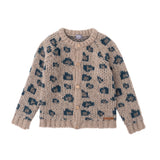 Jacquard Animal Print Cardigan