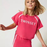 Twinset Cotton plush T-shirt and shorts - CapuletKids
