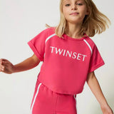 Twinset Cotton plush T-shirt and shorts - CapuletKids