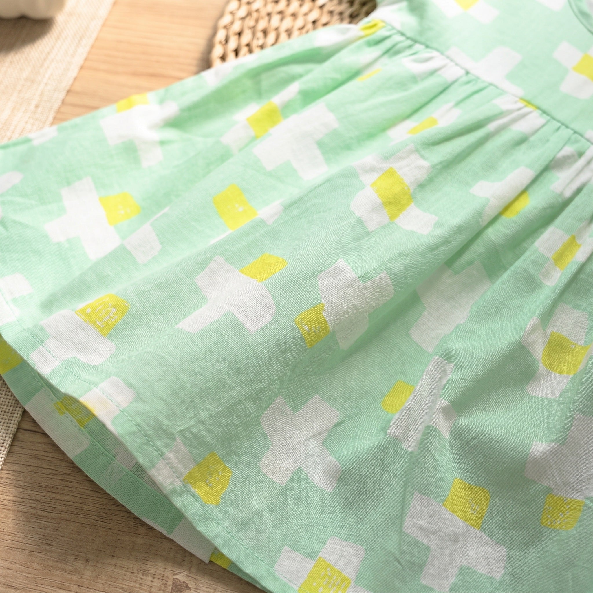 Crosses print fabric, detail