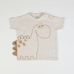 T-shirt + pants (boble) - Ecru/brown - CapuletKids