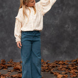 Palazzo Corduroy Trousers W11322: Off White / 4Y