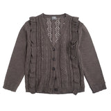 Knited Baby-Girl Cardigan Openwork with Flouces