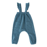 Baby Micro Corduroy Overalls with Ruffles