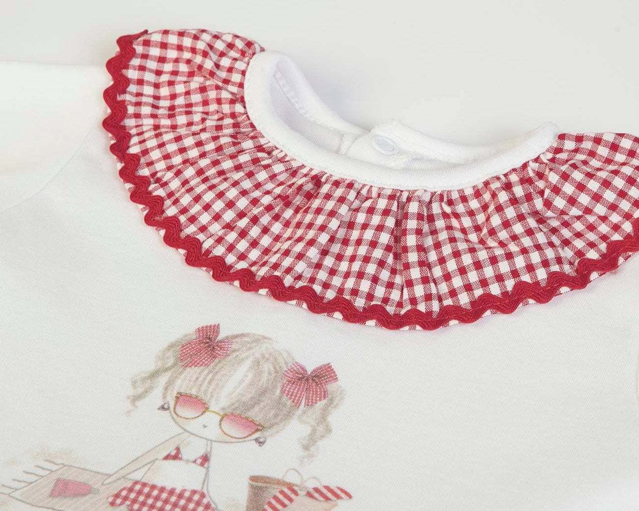 FS Baby Dress - White/red - CapuletKids