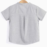 Gray Striped Short Sleeve | AIMAMA - CapuletKids
