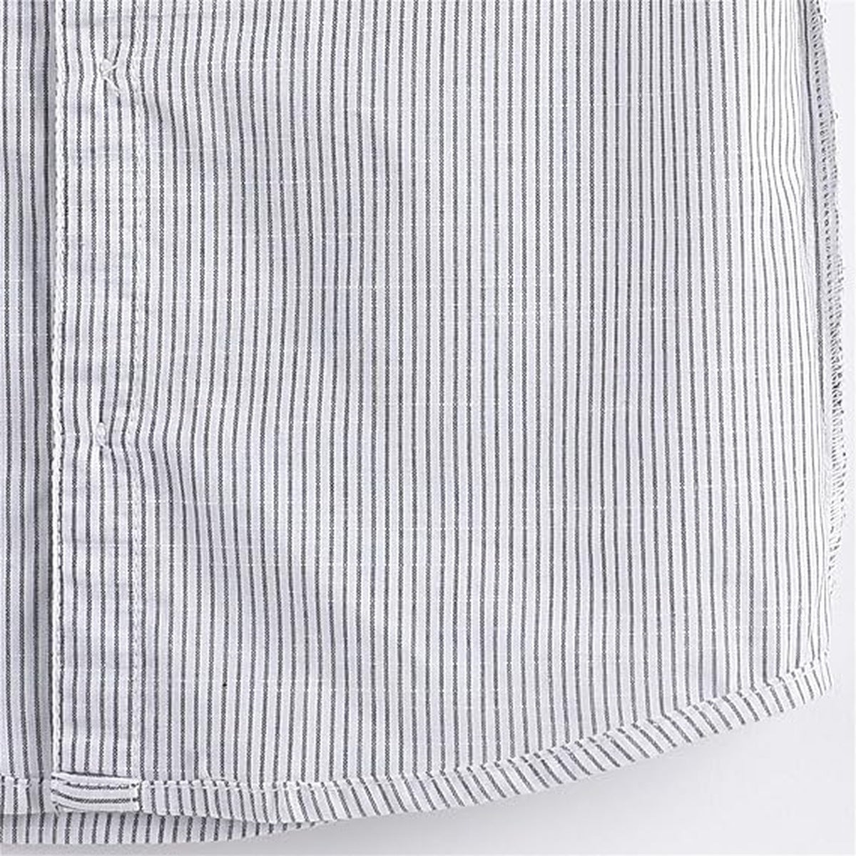 Gray Striped Short Sleeve | AIMAMA - CapuletKids