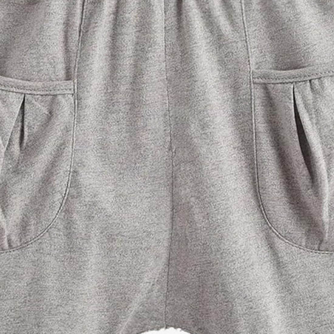 Light Grey Harem Shorts, detail