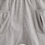 Light Grey Harem Shorts, detail
