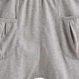 Light Grey Harem Shorts, detail