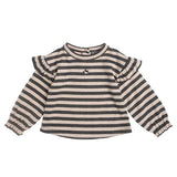 Tocoto Vintage Striped Baby Tee Salmon