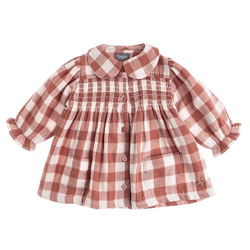 Brown & Beige Plaid Dress | TOCOTO VINTAGE - CapuletKids