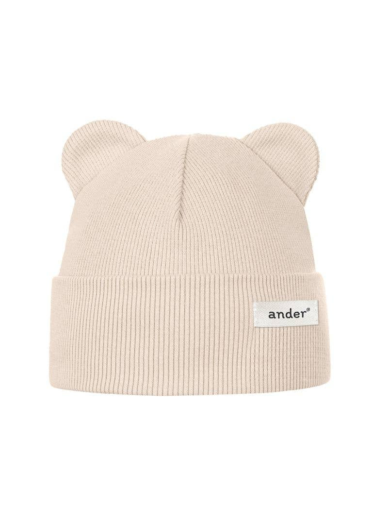 Beige Teddy Cotton Baby Hat | ANDER - CapuletKids