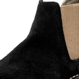 Black Suede Zipper Boot, detail