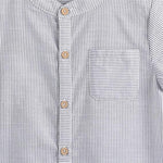 Gray Striped Short Sleeve | AIMAMA - CapuletKids